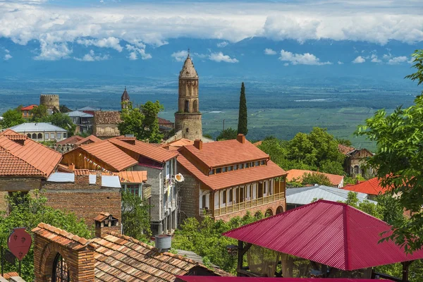 Liten stad Signagi, Kakheti regionen, Georgien — Stockfoto