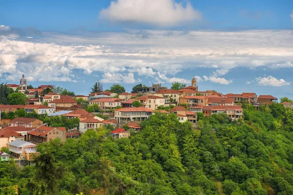 Kleine stadt signagi, kacheti region, georgien — Stockfoto