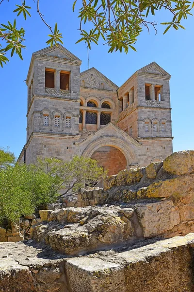 Kilise başkalaşım, Mount Tabor, alt Galilee, İsrail — Stok fotoğraf