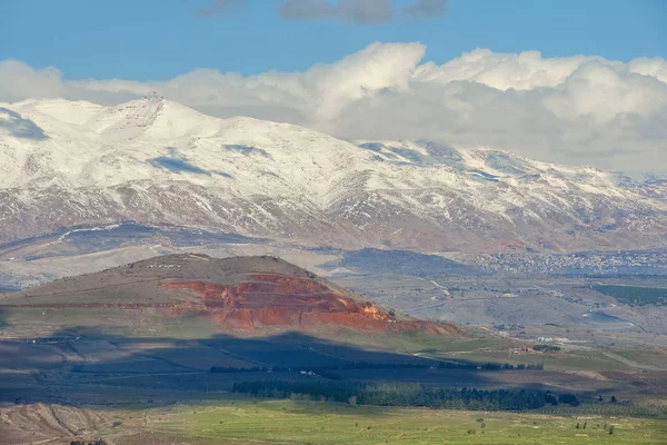 Neve sul Monte Hermon, Golan Heights, Israele — Foto Stock