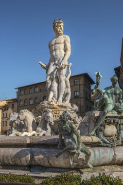 fountain of Neptune in Florence clipart