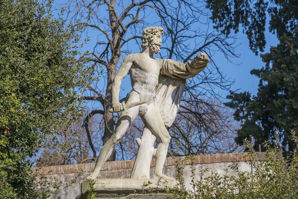 Starožitný park soch v zahradách Boboli, Florencie — Stock fotografie