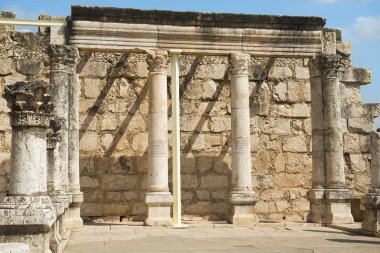 Celile Denizi, Capernaum, İsrail üzerinde Capernaum sinagog kalıntıları