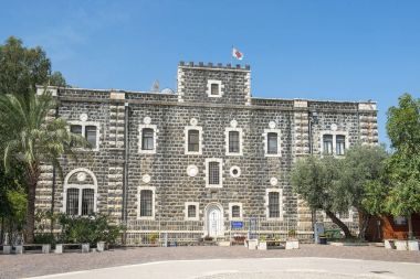 Franciscan monastery civarındaki Capernaum, Celile Denizi, İsrail