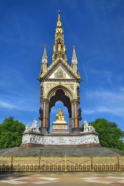 Książę Albert Memorial, Hyde Parku, Londyn, Wielka Brytania — Zdjęcie stockowe