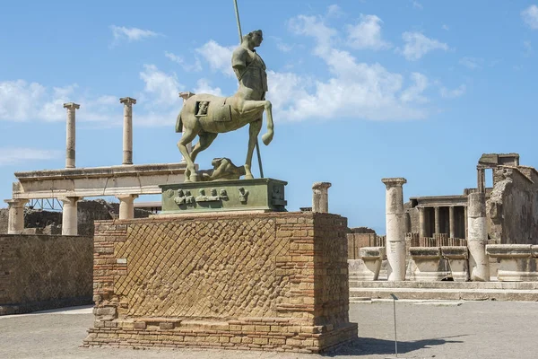 Pompeia ruínas, Património Mundial da UNESCO, Região da Campânia, Itália — Fotografia de Stock