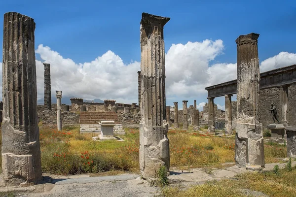 Pompeia ruínas, Património Mundial da UNESCO, Região da Campânia, Itália — Fotografia de Stock