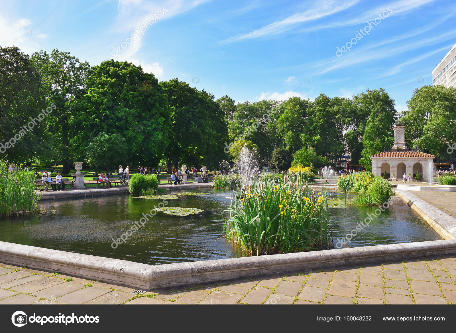 Italian Gardens At Hyde Park In London Stock Photo Irisphoto11 Italian Gardens At Hyde Park In London Stock Photo