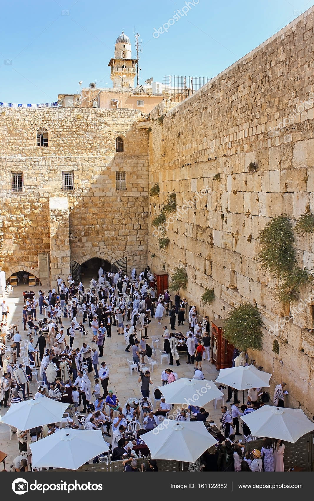 Jews Praying At The Wailing Wall Jerusalem Stock Editorial