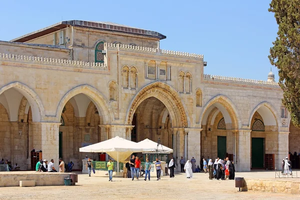 在以色列耶路撒冷圣殿山的阿克萨清真寺 — 图库照片