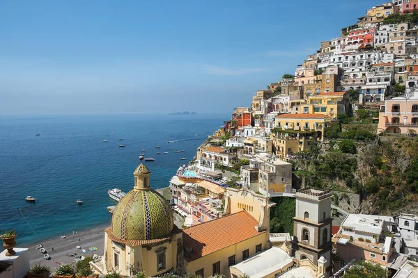 Malebný pohled Positano, Amalfi pobřeží, Kampánie v Itálii — Stock fotografie
