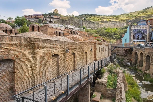Abanotubani, ancien quartier de Tbilissi, Géorgie, connu pour ses bains sulfuriques — Photo