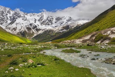 Üst Svaneti, Georgia'da manzara
