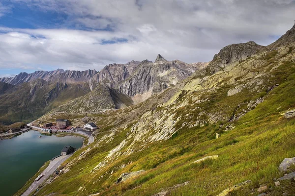 Velký St. Bernard Pass ve Švýcarsku — Stock fotografie