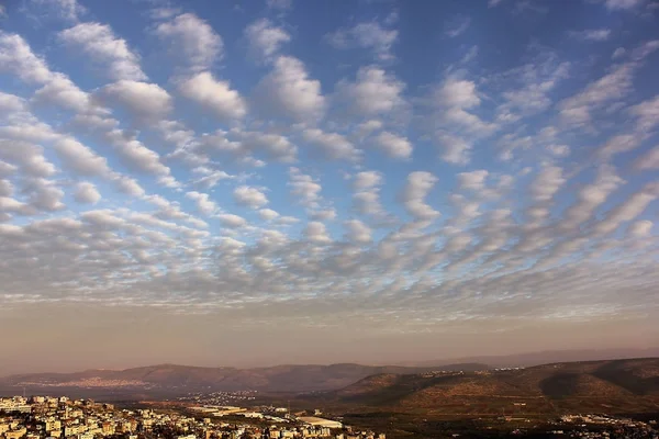 Hermoso amanecer sobre Caná de Galilea, Israel — Foto de Stock