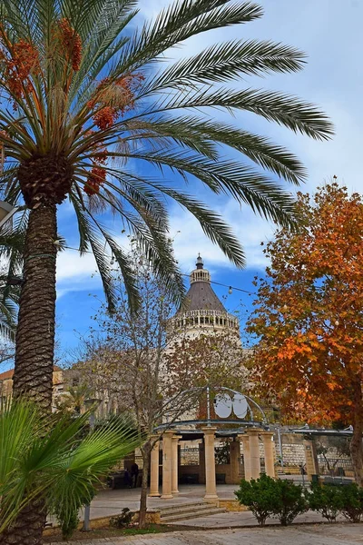 Basiliek Van Annunciatie Nazareth Israël Deze Kerk Werd Gebouwd Plaats — Stockfoto