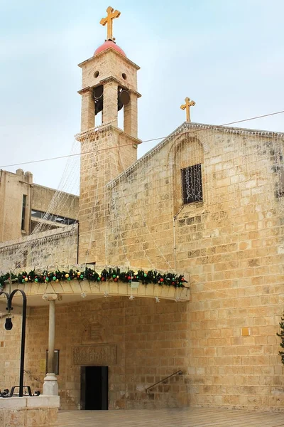 ナザレ イスラエル 受胎告知のギリシャ正教の教会の正面入口 — ストック写真
