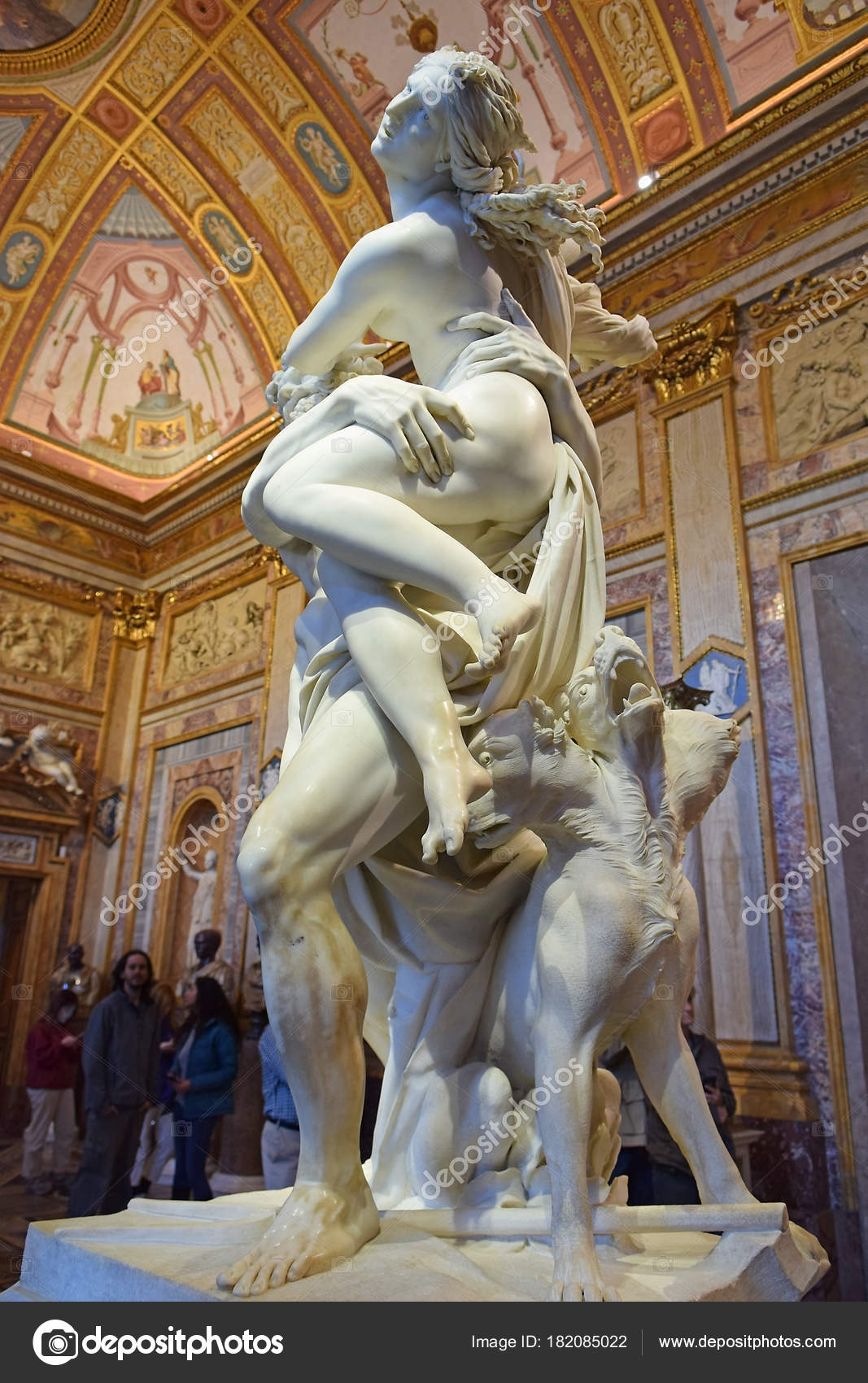 Roma Itália Janeiro Grupo Escultórico Mármore Barroco