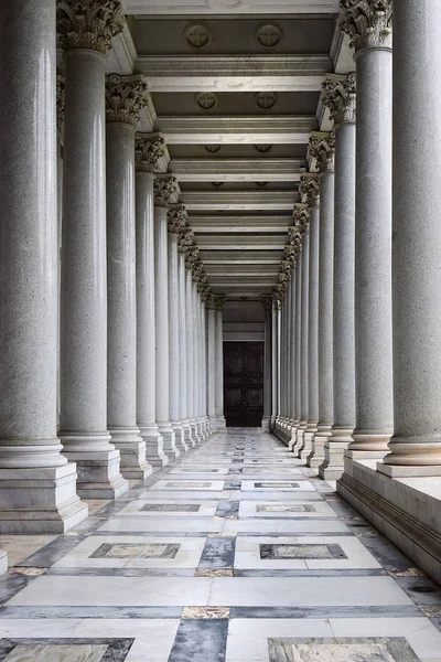 Colonnade Basilique Pontificale Saint Paul Hors Les Murs Rome Italie — Photo