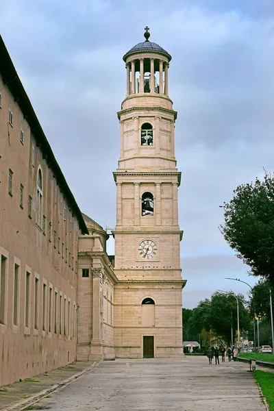 Çan Kulesi Papalık Basilica Paul Roma Talya Duvarların Dışında Görünümünü — Stok fotoğraf