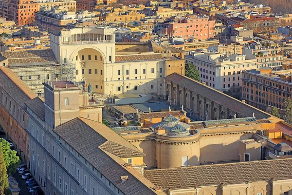 Watykan Rzym Włochy Stycznia Widok Wewnętrzny Dziedziniec Muzeów Watykańskich Wysokości — Zdjęcie stockowe