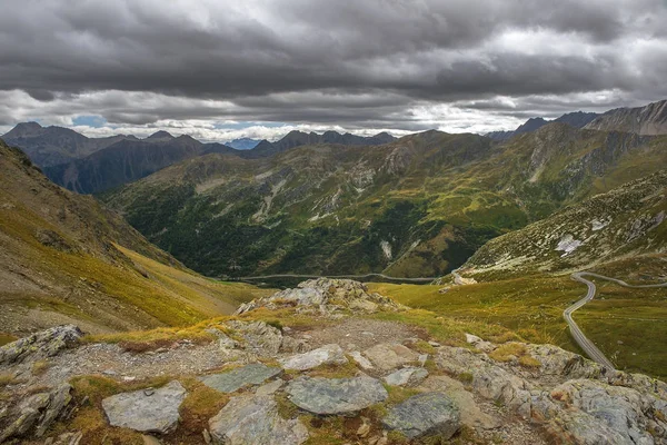 Nádherné Horské Scenérie Švýcarských Alpách Oblasti Great Bernard Pass — Stock fotografie