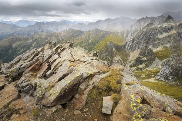 Magnificent Mountain Scenery Swiss Alps Area Great Bernard Pass — Stock Photo, Image