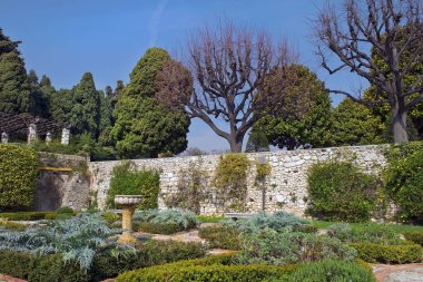 picturesque corner in the Park Ramat Hanadiv, Memorial Gardens where buried Baron Edmond de Rothschild and his wife Adelaide, Israel clipart