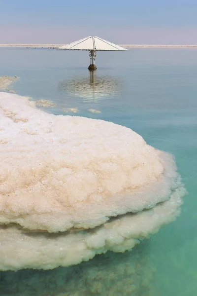 Deposito Van Minerale Zouten Landschap Van Dode Zee Israël — Stockfoto