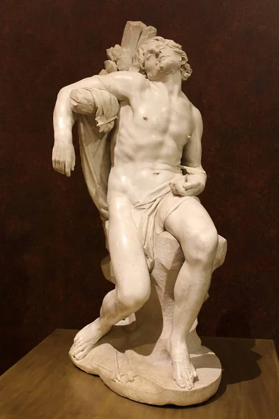 Rome Italy January 2018 Marble Sculpture Saint Sebastian Masterpiece Famous — Stock Photo, Image