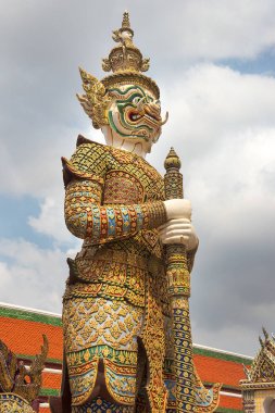 Bangkok, Tayland - 03 Mart 2018: Wat Phra Kaew, Tapınağı Emerald Buda, Bangkok, Tayland