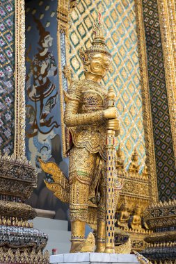 Bangkok, Tayland - 03 Mart 2018: Wat Phra Kaew, Tapınağı Emerald Buda, Bangkok, Tayland
