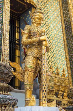 Bangkok, Tayland - 03 Mart 2018: Wat Phra Kaew, Tapınağı Emerald Buda, Bangkok, Tayland