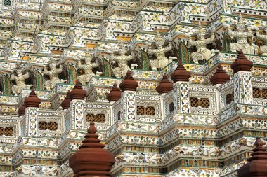 Wat Phra Kaew (Keo), Grand Palace bileşim, Bangkok, Tayland bulunan Emerald Buda Tapınağı