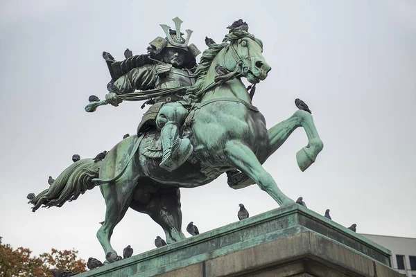 Tokio Japón Noviembre 2019 Estatua Del Gran Samurai Kusunoki Masashige —  Fotos de Stock