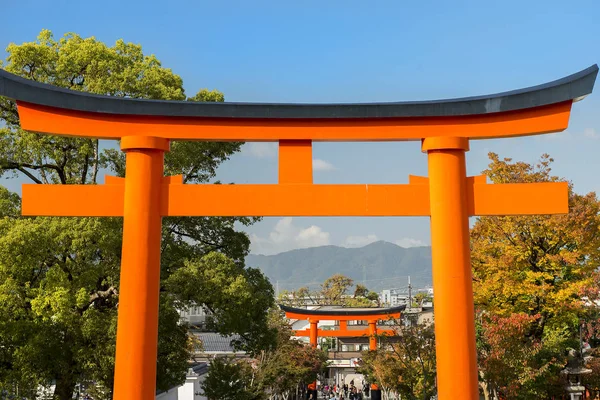 Kyoto Japón Noviembre 2019 Puerta Torii Santuario Inari Fushimi Kyoto — Foto de Stock