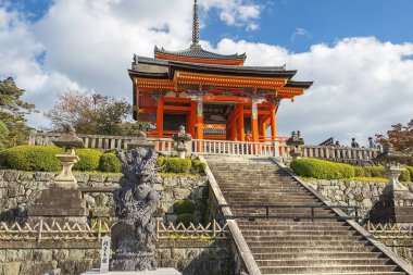 Kiyomizu-dera, buddhist temple complex in the Higashiyama district of Kyoto UNESCO World Heritage site clipart