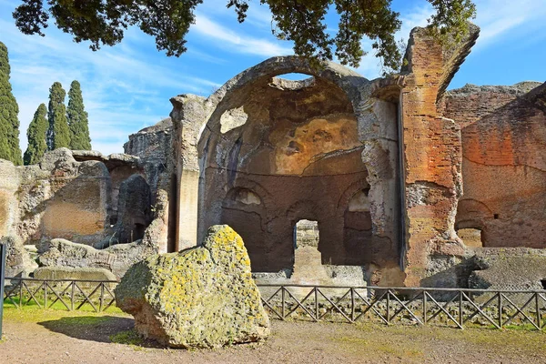 Pittoreska Antika Ruiner Villa Adriana Hadrianus Villa Tivoli Stadsdelen Rom — Stockfoto