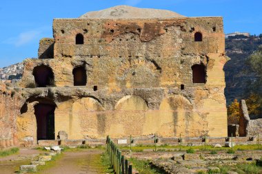 Tivoli 'deki Villa Adriana (Hadrian' s Villa) antik kalıntıları, Roma, İtalya