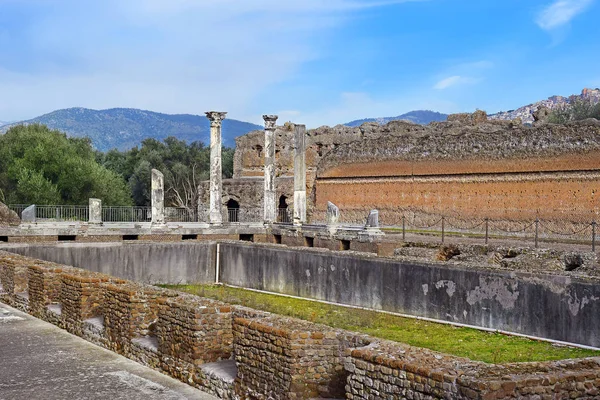 Γραφικά Αρχαία Ερείπια Στη Villa Adriana Βίλα Αδριανού Στο Τίβολι — Φωτογραφία Αρχείου