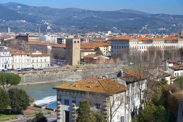 Magnífica Vista Antigua Florencia Desde Altura Del Piazzale Michelangelo Toscana — Foto de Stock