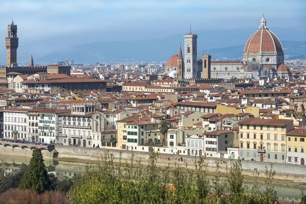 Eski Floransa Nın Muhteşem Manzarası Piazzale Michelangelo Toskana Talya — Stok fotoğraf