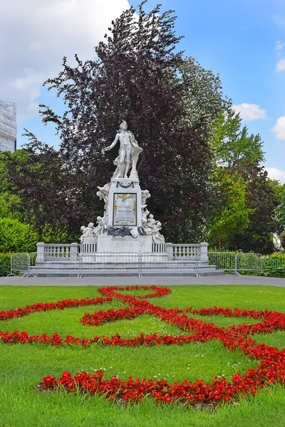 Wien Österreich Mai 2019 Denkmal Erinnerung Wolfang Amadeus Mozart Burggarten — Stockfoto