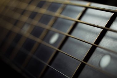 Akustik gitar dizeleri arka plan