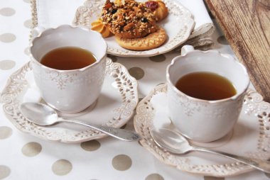 Büyükannem retro CUPS ile Kahvaltı