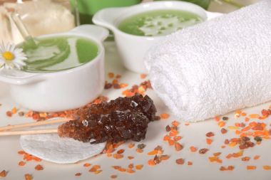 Farklı kokuları ile banyo için doğal kozmetik