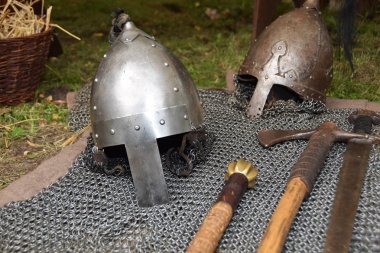 Eski ortaçağ kask Knight