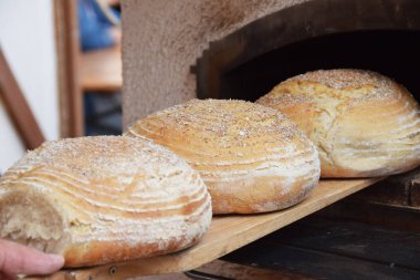 taze pişmiş somun ekmek tahıl ile