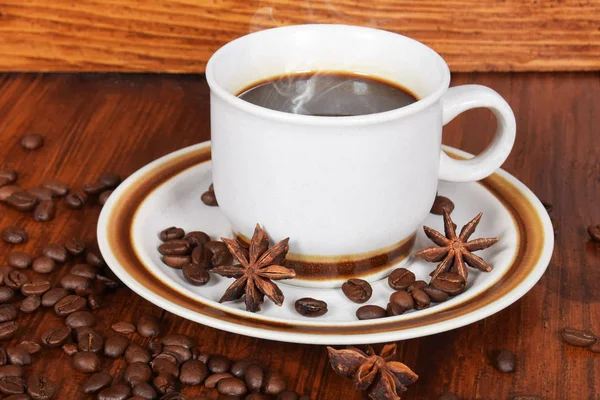Yetişkin kahvaltıda tatlı siyah kahve — Stok fotoğraf