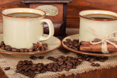 kirli siyah soğuk kahve fincan